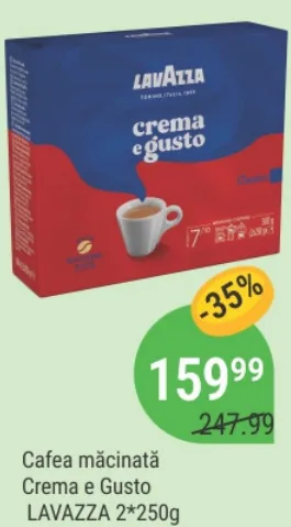 LAVAZZA Cafea măcinată Crema e Gusto, 2 × 250 g