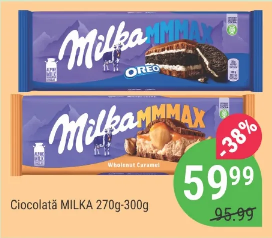 Ciocolată MILKA, 270–300 g