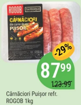 Cârnăciori „Puișor” refrigerați ROGOB, 1 kg