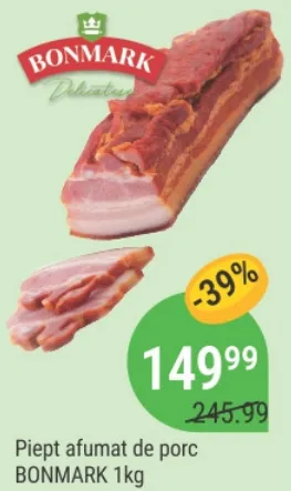 Piept afumat de porc BONMARK, 1 kg