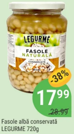 Fasole albă conservată LEGURME, 720 g