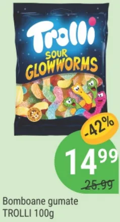 Bomboane gumate TROLLI, 100 g