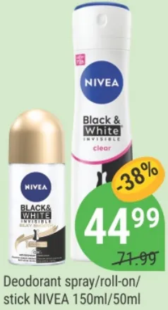 NIVEA Deodorant spray / roll-on / stick, 150 ml / 50 ml