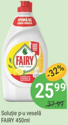 Soluție pentru spălat vase FAIRY, 450 ml