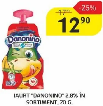 Iaurt DANONINO 2,8%, în sortiment, 70 g