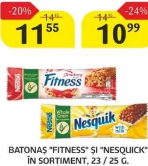 FITNESS Batonaș în sortiment, 23 g