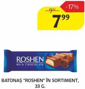 ROSHEN Batonaș în sortiment, 33 g