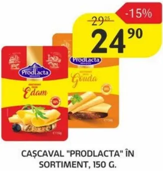 Cașcaval PRODLACTA, în sortiment, 150 g