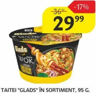 Tăiței „GLADS”, în sortiment, 95 g