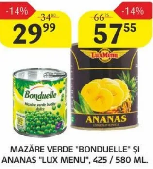 Ananas „LUX MENU”, 580 ml