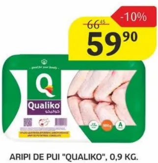 Aripi de pui QUALIKO, 0,9 kg
