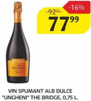 Vin spumant alb dulce „UNGHENI” The Bridge, 0,75 l