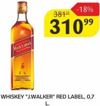 Whisky „J.WALKER” Red Label, 0,7 l