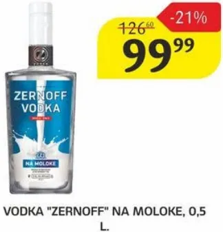 Vodcă ZERNOFF Na Moloke, 0,5 l
