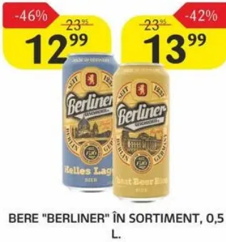 Bere BERLINER în sortiment, 0,5 l