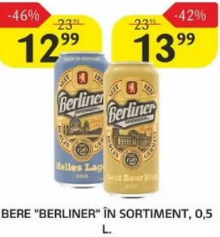 Bere BERLINER în sortiment, 0,5 l