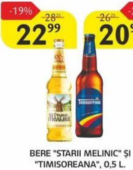 Bere STARII MELINIC și TIMISOREANA, 0,5 l