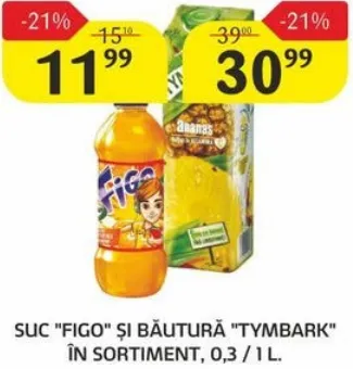 Suc Figo, în sortiment, 0,3 l