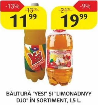 Băutură YES! în sortiment, 1,5 l