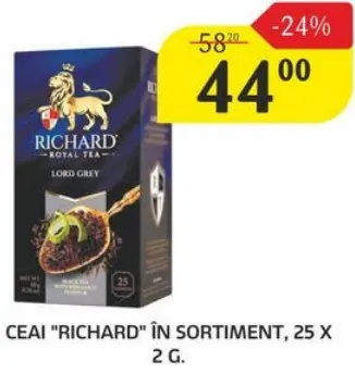 Ceai Richard, în sortiment, 25 × 2 g