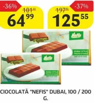 Ciocolată Nefis Dubai, 200 g