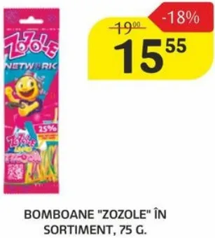 Bomboane ZOZOLE în sortiment, 75 g