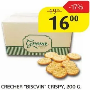 Cracker GRONA „BISCVIN” Crispy, 200 g