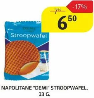 Napolitane DEMI Stroopwafel, 33 g
