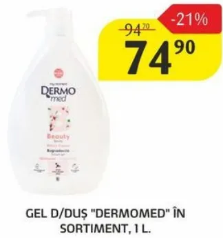 Gel de duș DERMOMED, în sortiment, 1 l