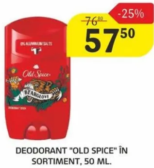 Deodorant „OLD SPICE”, în sortiment, 50 ml