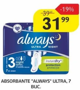 ALWAYS ULTRA absorbante igienice, 7 buc.