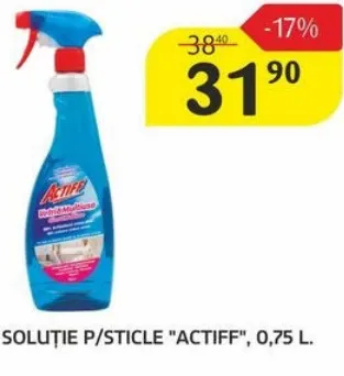 Soluție pentru geamuri ACTIFF, 0,75 l