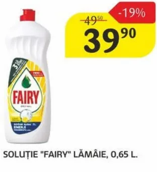 Soluție „FAIRY” Lămâie, 0,65 l