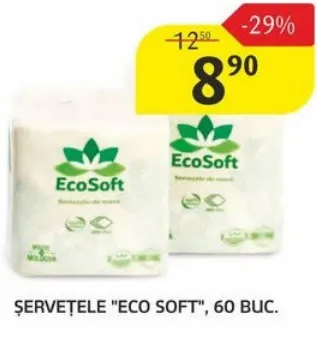 Șervețele ECO SOFT, 60 buc.