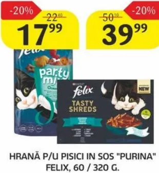 Hrană pentru pisici în sos PURINA FELIX, 60 / 320 g