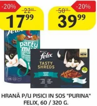 Hrană pentru pisici în sos PURINA FELIX, 320 g