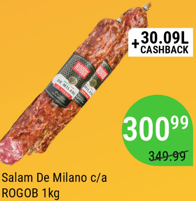 Сырокопчёная салями De Milano ROGOB, 1 кг