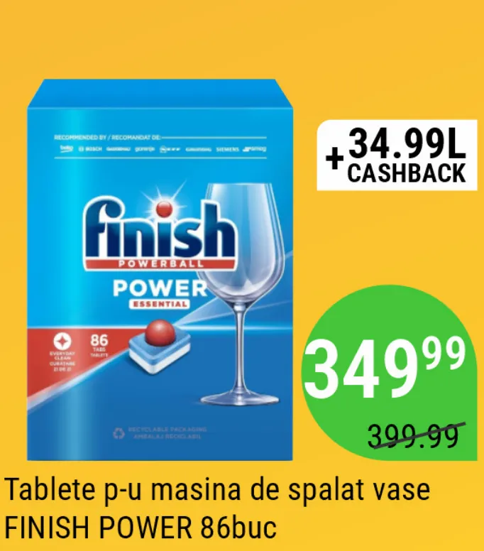 Tablete pentru mașina de spălat vase FINISH POWER, 86 buc.