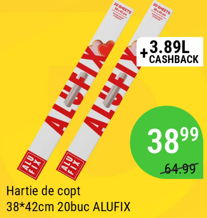 Бумага для выпечки ALUFIX, 38 × 42 см, 20 шт.