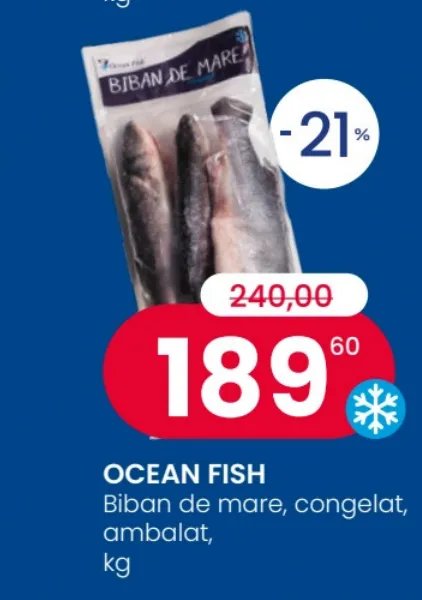 Biban de mare, congelat, ambalat, kg