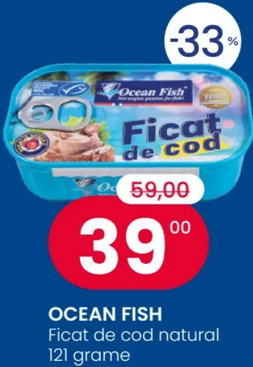 OCEAN FISH, натуральная печень трески, 121 г
