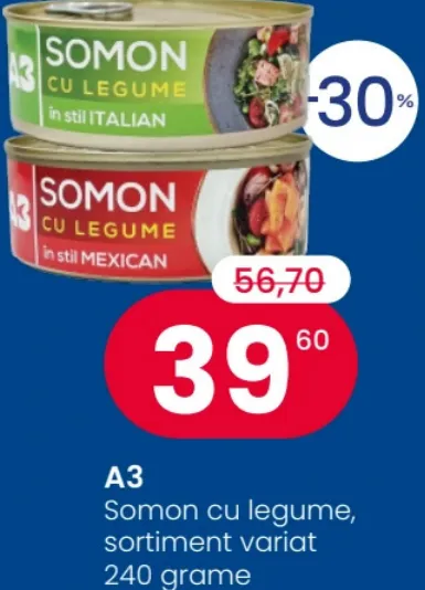 A3 Лосось с овощами, 240 г