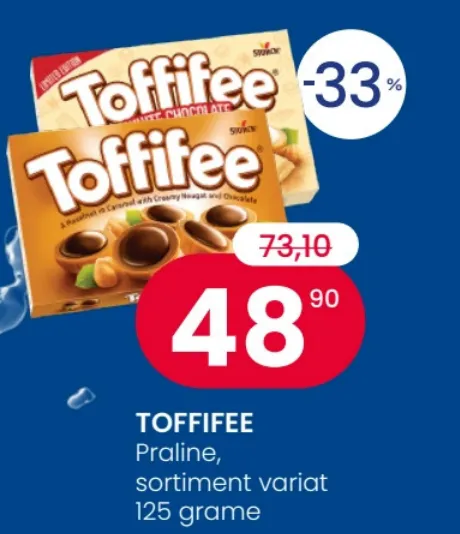 TOFFIFEE, конфеты пралине, в ассортименте, 125 г