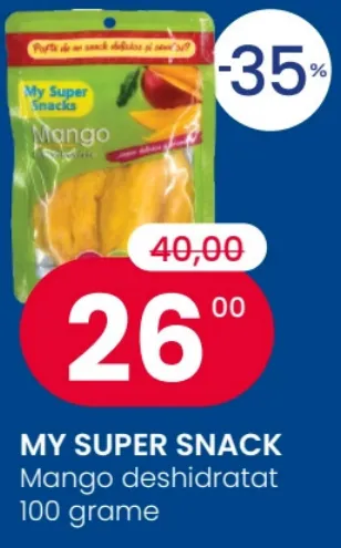 MY SUPER SNACK Сушёное манго, 100 г
