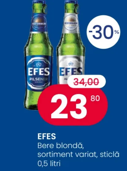 EFES Светлое пиво в ассортименте, стеклянная бутылка 0,5 л