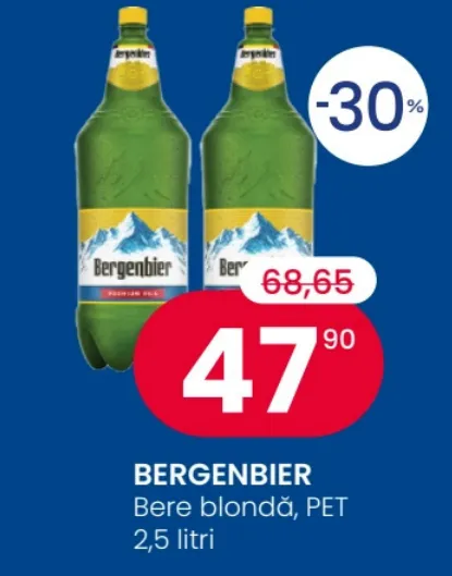 BERGENBIER Светлое пиво, ПЭТ-бутылка, 2,5 л