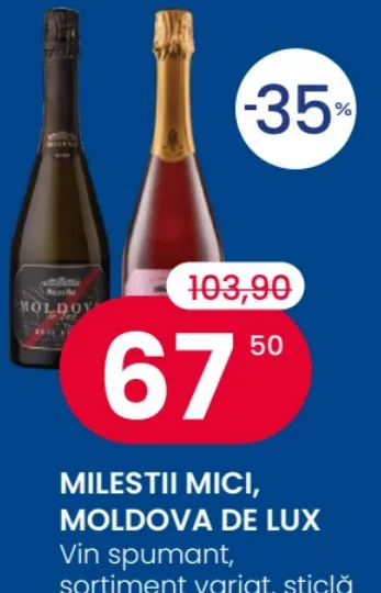 Игристое вино MILESTII MICI MOLDOVA DE LUX, в ассортименте, 0,75 л