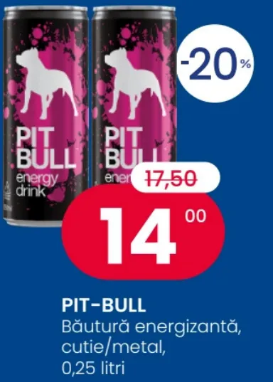 PIT-BULL, энергетический напиток, металлическая банка, 0,25 л