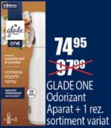 Освежитель воздуха GLADE ONE: устройство + 1 сменный блок, в ассортименте