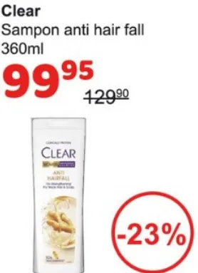 Шампунь Clear против выпадения волос, 360 мл